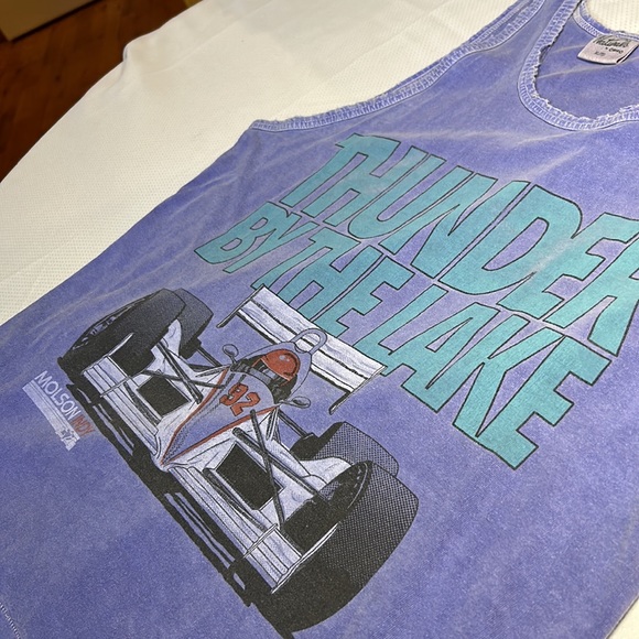 Vintage Molson Indy Tank Top Thunder by the Lake Single Stitch Muscle Shirt - Picture 5 of 6